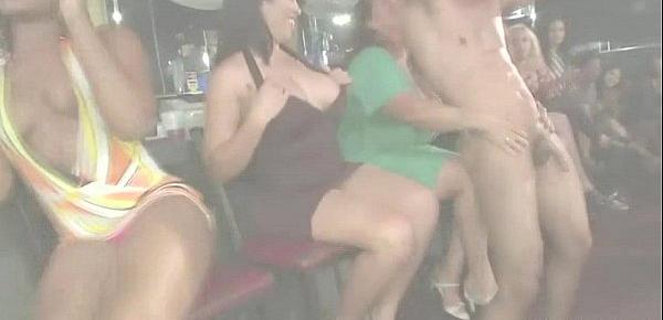  Crazy girls are ready to suck stripper cock